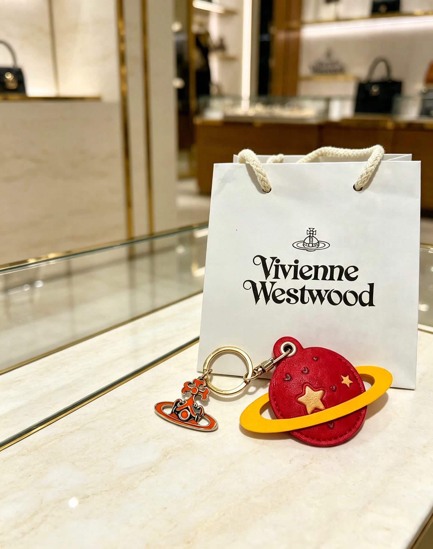 Vivienne Westwood Saturn Keychain